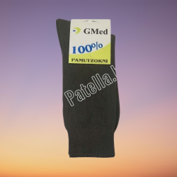  gmed 100% pamut zokni fekete 43-44